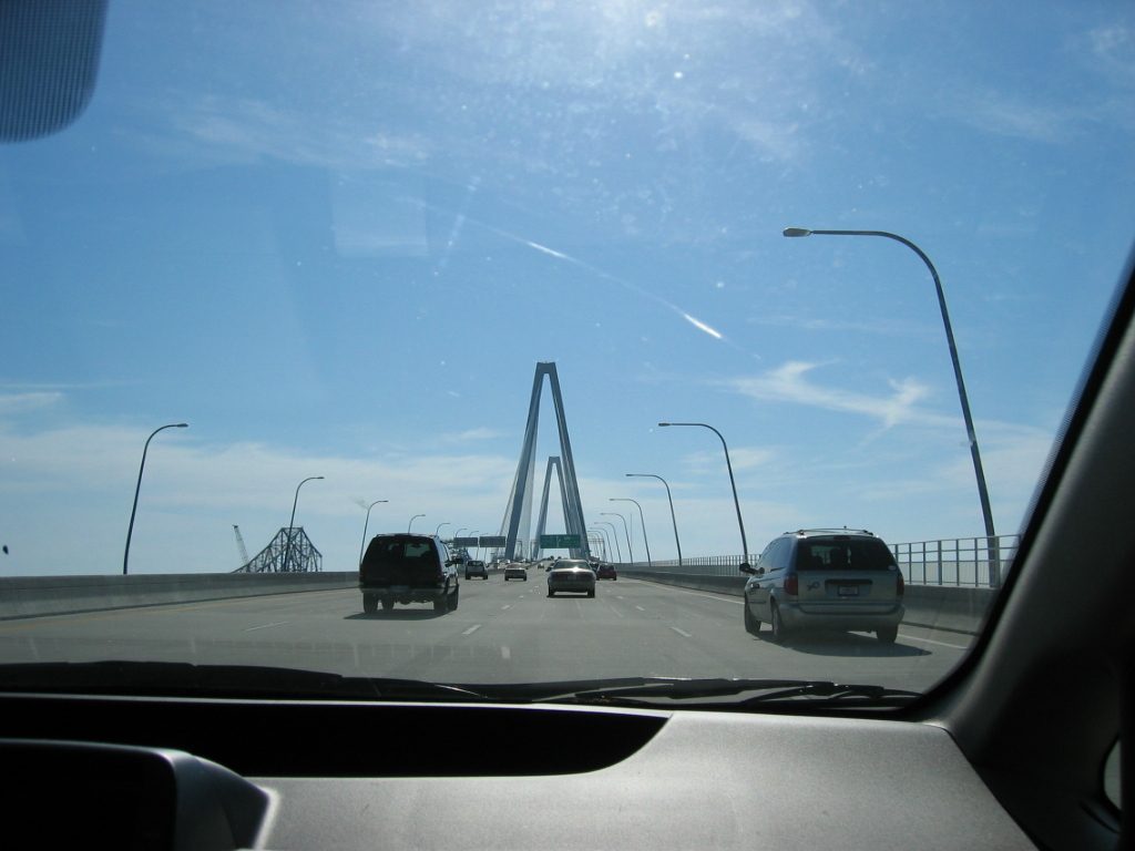 Crossing the Cooper River on the "New Bridge"